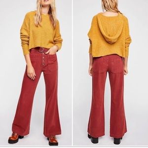NWT Free People Corin Mod Slim Flare Pants sz 12